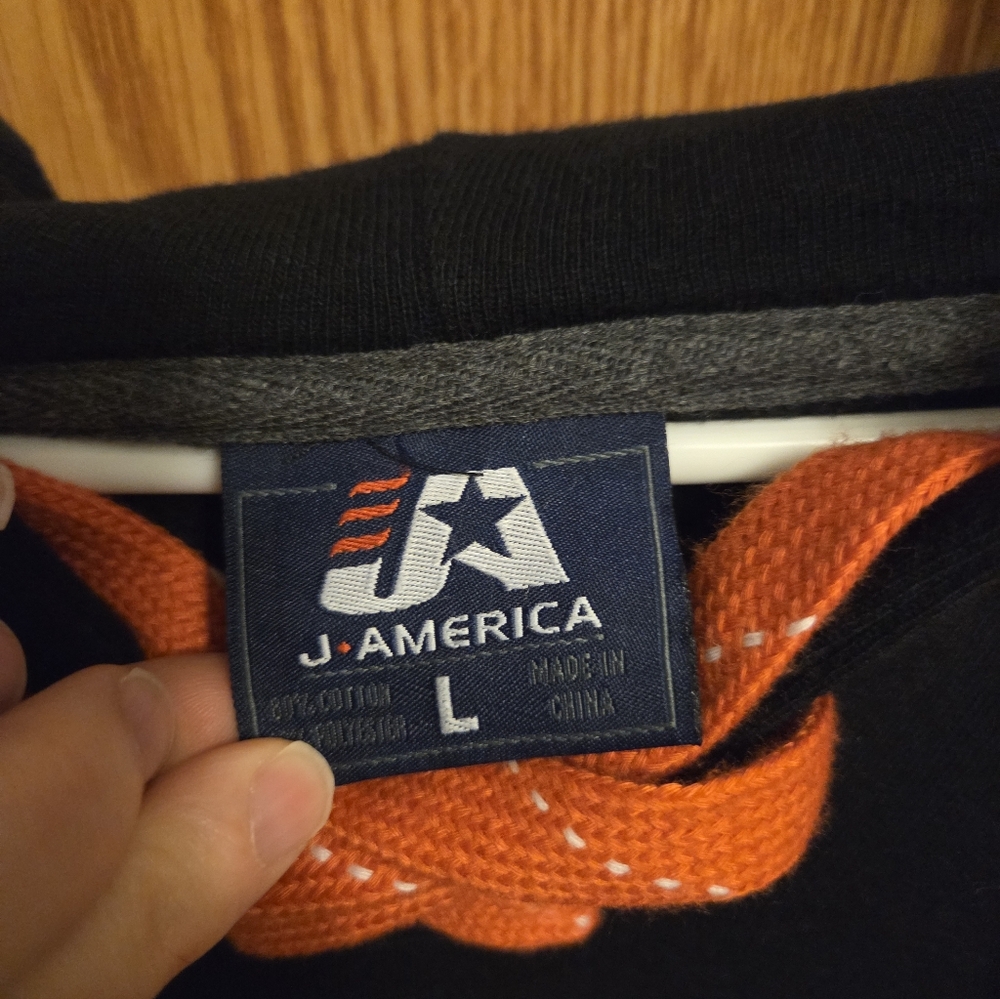 J. America Philadelphia Flyers Hooded Sweatshirt Sz Large Men's NHL - Picture 3 of 6